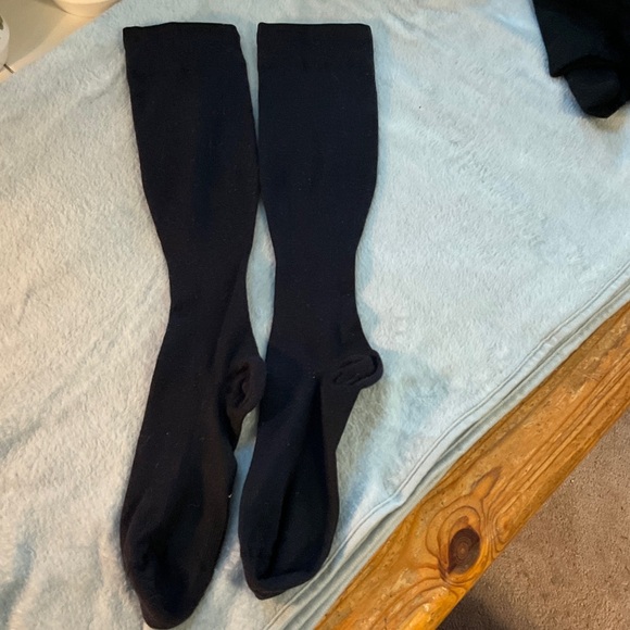 Merino wool women’s tall black socks - Picture 1 of 3